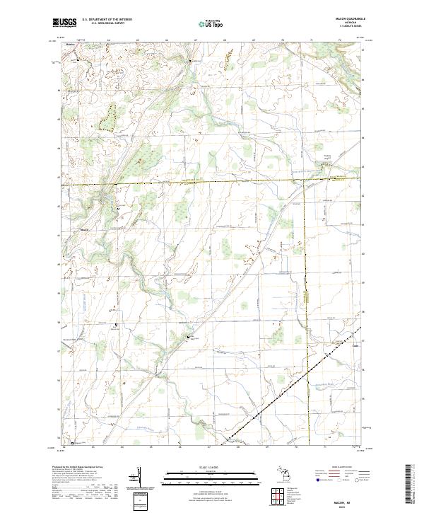 US Topo 7.5-minute map for Macon MI