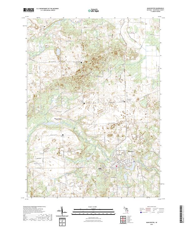 US Topo 7.5-minute map for Manchester MI