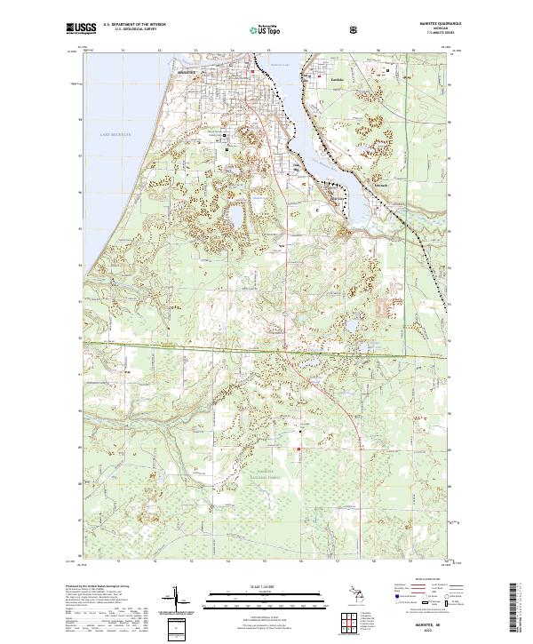 US Topo 7.5-minute map for Manistee MI