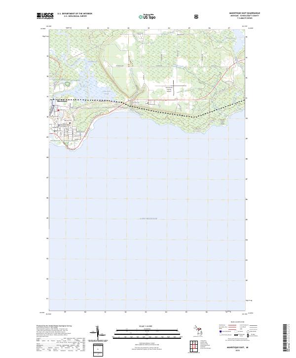 US Topo 7.5-minute map for Manistique East MI