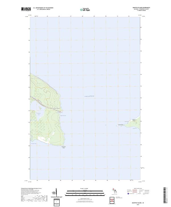 US Topo 7.5-minute map for Manitou Island MI