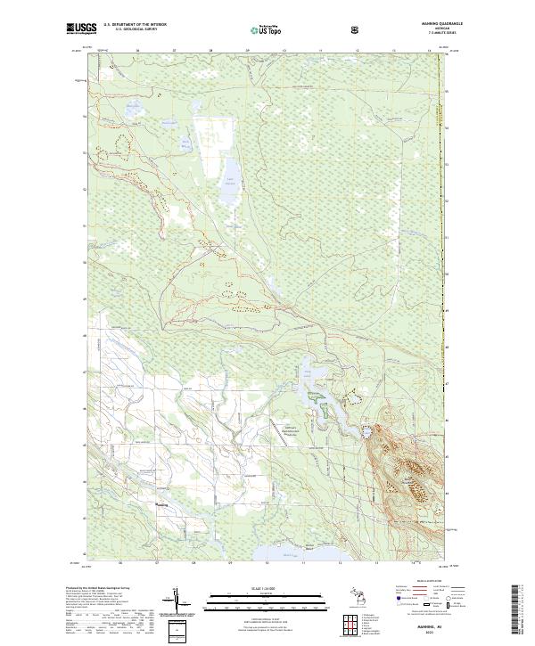 US Topo 7.5-minute map for Manning MI