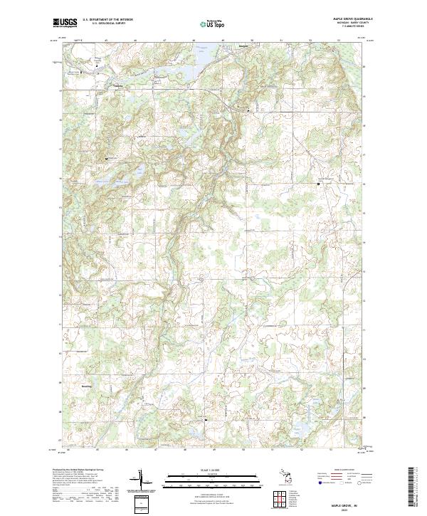 US Topo 7.5-minute map for Maple Grove MI