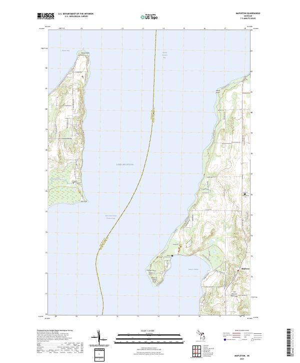 US Topo 7.5-minute map for Mapleton MI