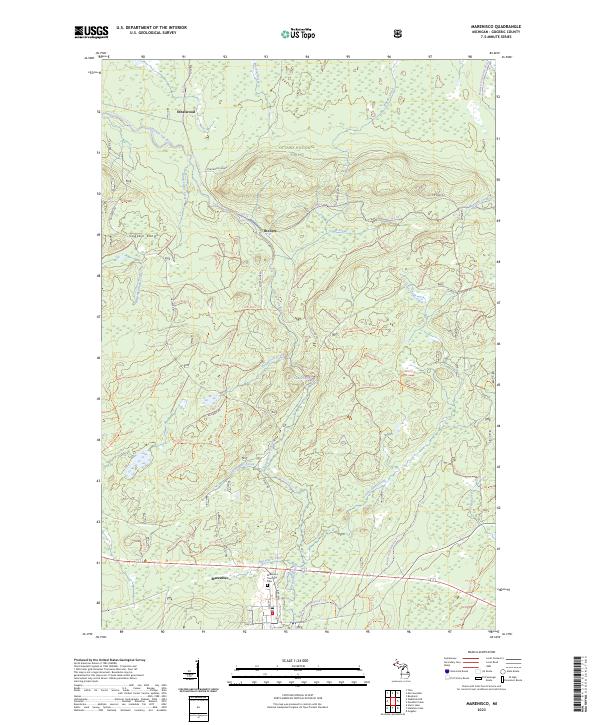 US Topo 7.5-minute map for Marenisco MI