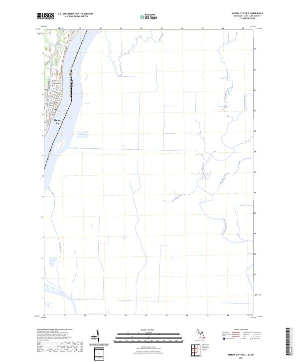 US Topo 7.5-minute map for Marine City OE E MION