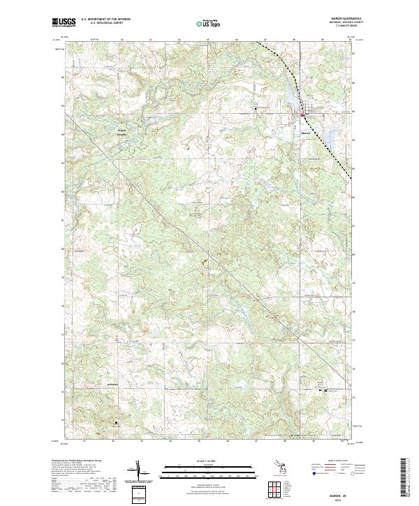 US Topo 7.5-minute map for Marion MI