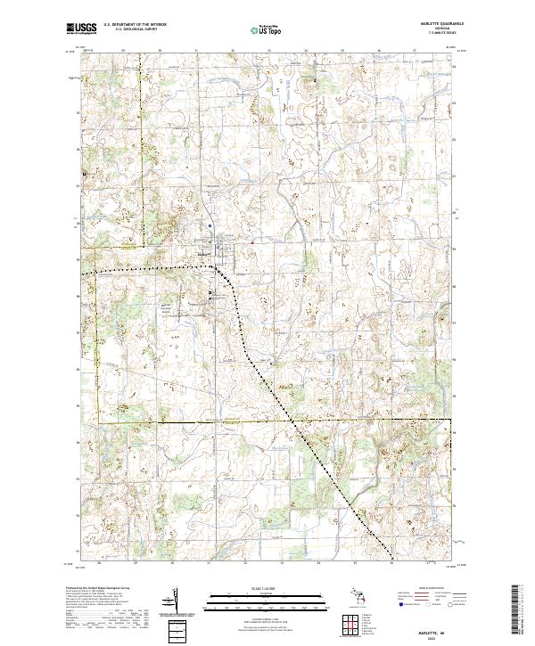 US Topo 7.5-minute map for Marlette MI