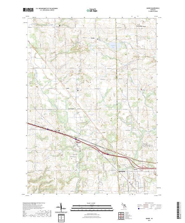 US Topo 7.5-minute map for Marne MI