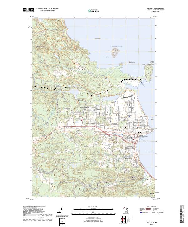 US Topo 7.5-minute map for Marquette MI