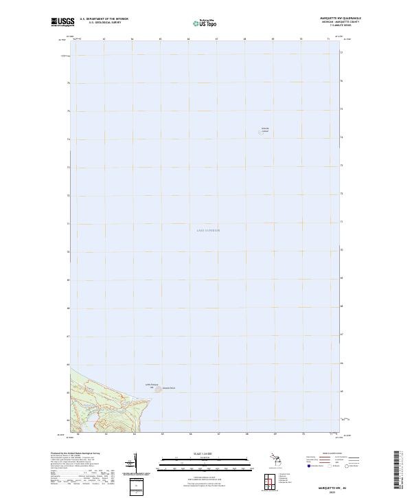 US Topo 7.5-minute map for Marquette NW MI