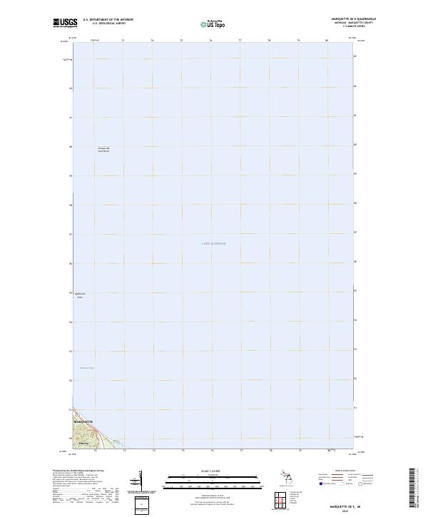 US Topo 7.5-minute map for Marquette OE E MI