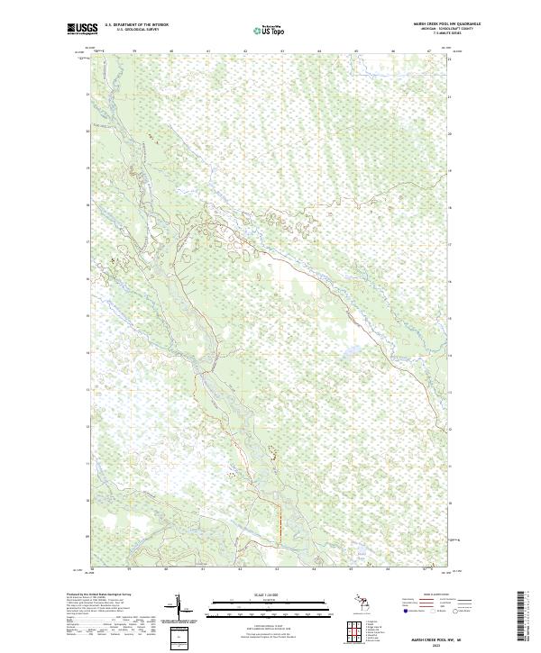 US Topo 7.5-minute map for Marsh Creek Pool NW MI