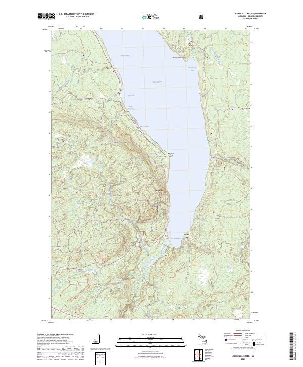 US Topo 7.5-minute map for Marshall Creek MI