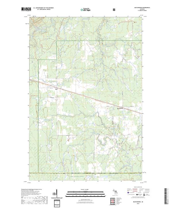 US Topo 7.5-minute map for Matchwood MI