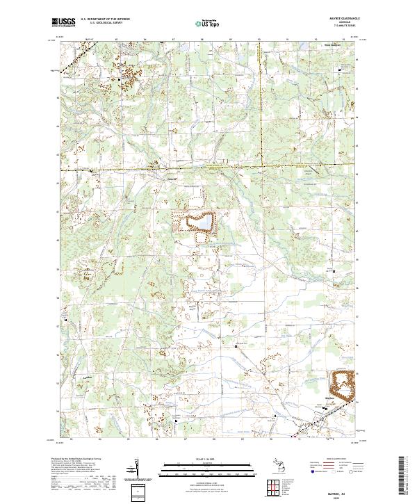 US Topo 7.5-minute map for Maybee MI