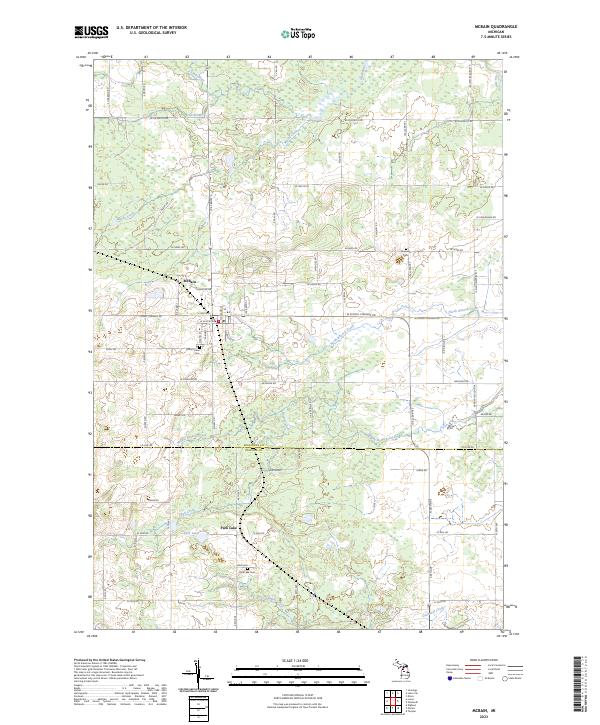 US Topo 7.5-minute map for McBain MI