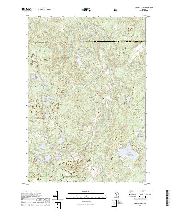 US Topo 7.5-minute map for McCollum Lake MI