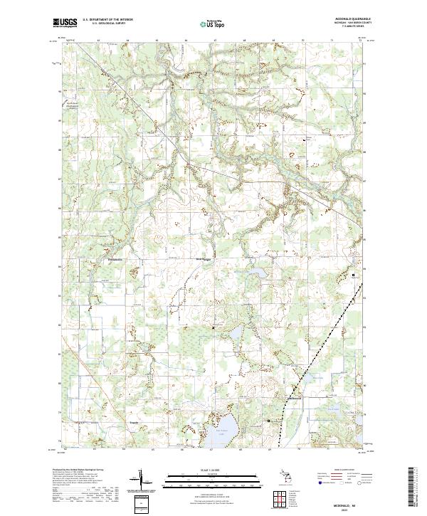 US Topo 7.5-minute map for McDonald MI