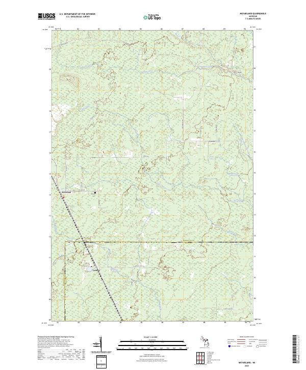 US Topo 7.5-minute map for McFarland MI