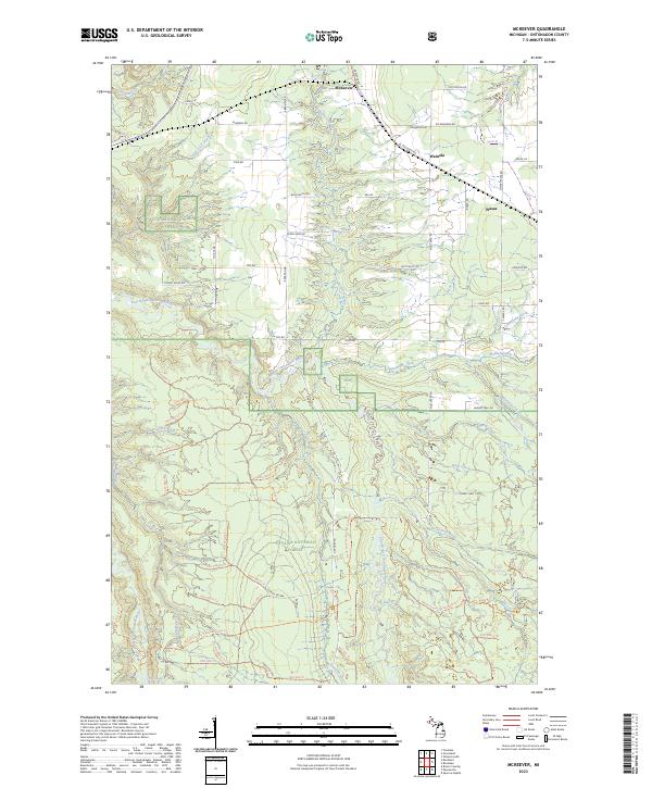 US Topo 7.5-minute map for McKeever MI
