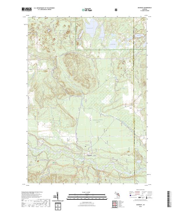 US Topo 7.5-minute map for McKinley MI