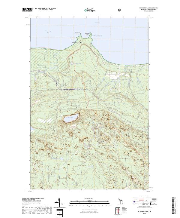 US Topo 7.5-minute map for McNearney Lake MI