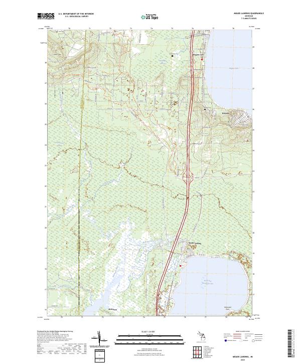 US Topo 7.5-minute map for Meads Landing MI