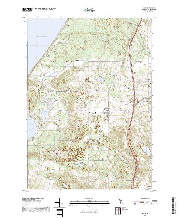 US Topo 7.5-minute map for Mears MI