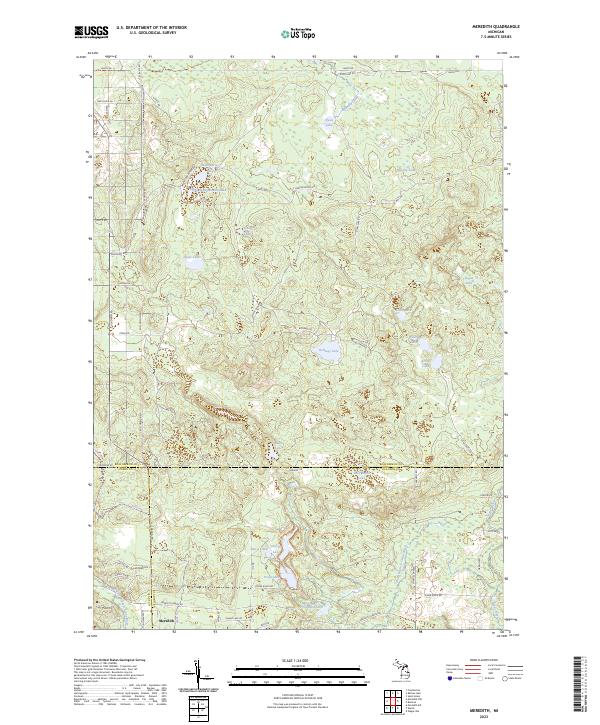 US Topo 7.5-minute map for Meredith MI