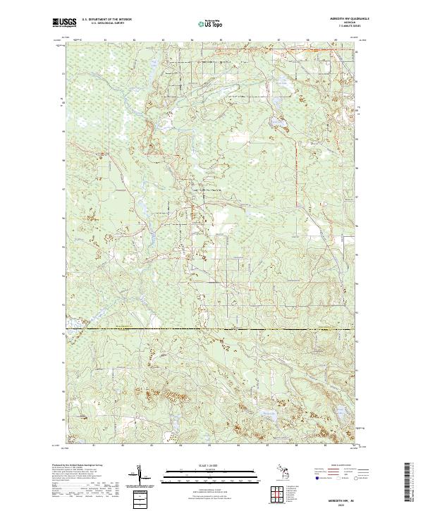 US Topo 7.5-minute map for Meredith NW MI
