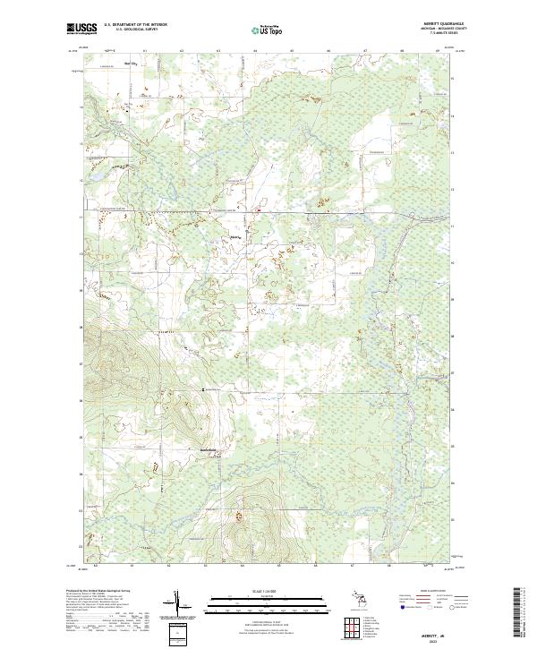 US Topo 7.5-minute map for Merritt MI