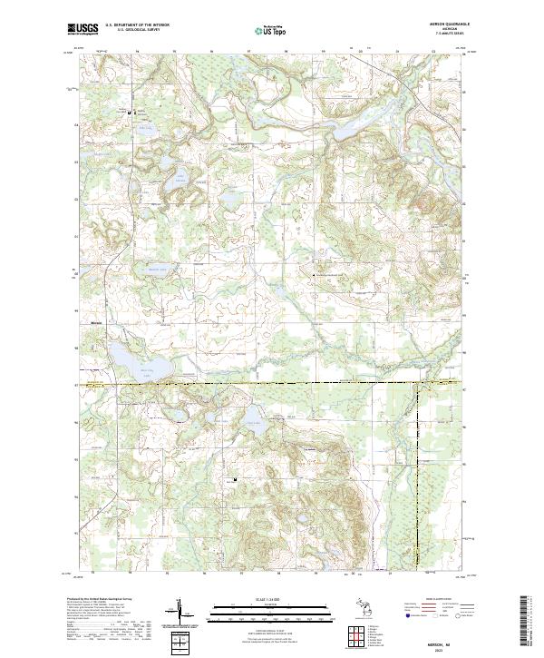 US Topo 7.5-minute map for Merson MI