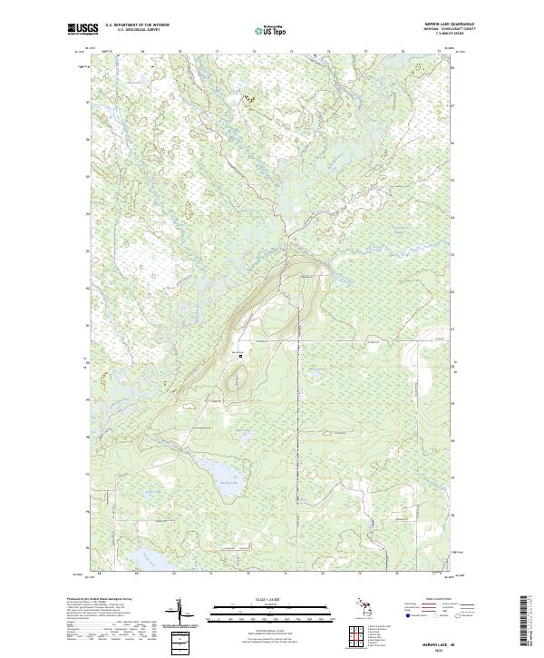 US Topo 7.5-minute map for Merwin Lake MI