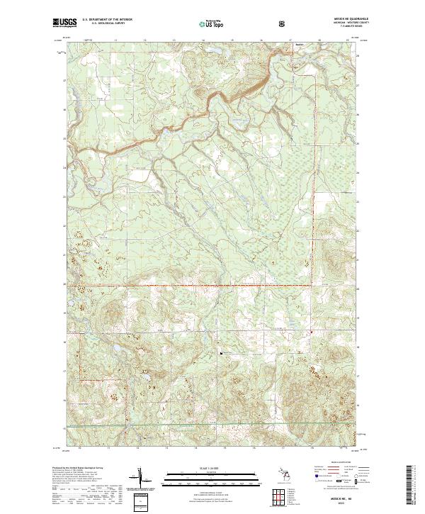 US Topo 7.5-minute map for Mesick NE MI