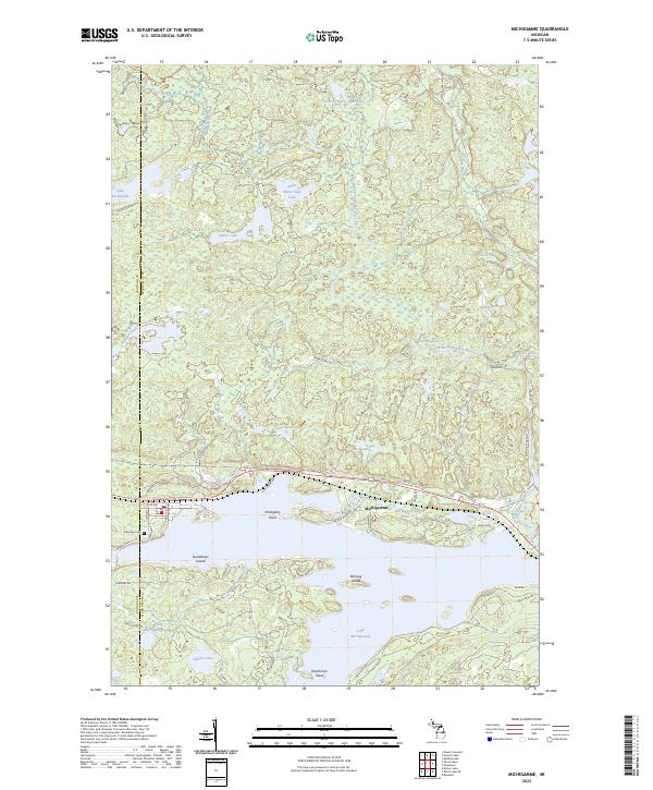 US Topo 7.5-minute map for Michigamme MI