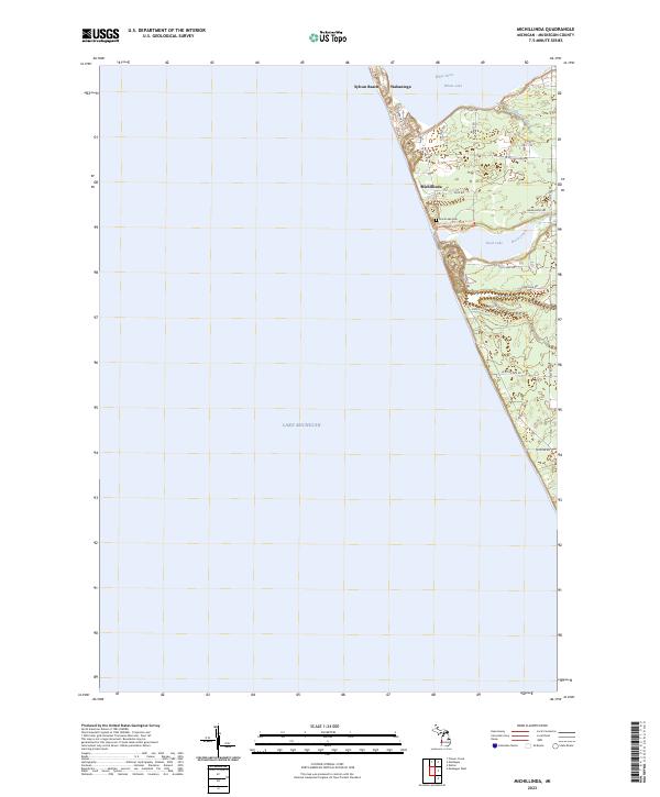 US Topo 7.5-minute map for Michillinda MI