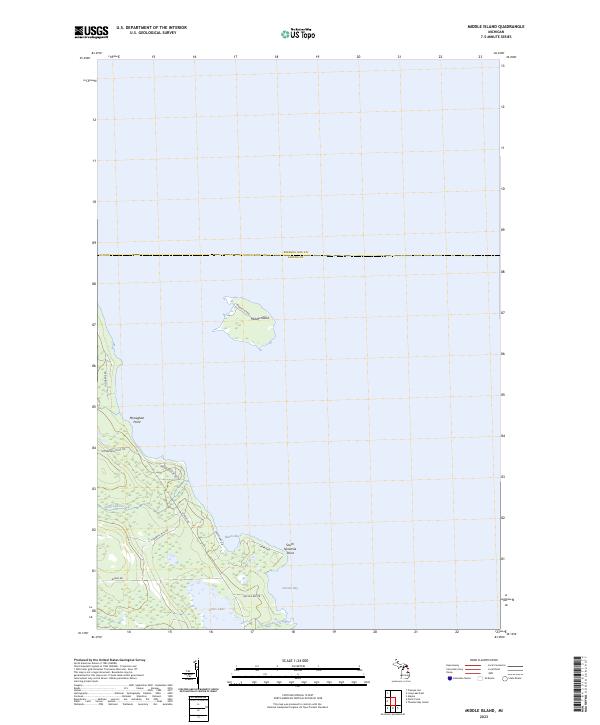 US Topo 7.5-minute map for Middle Island MI