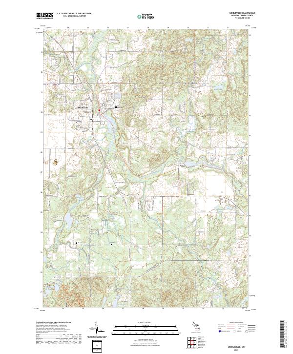 US Topo 7.5-minute map for Middleville MI