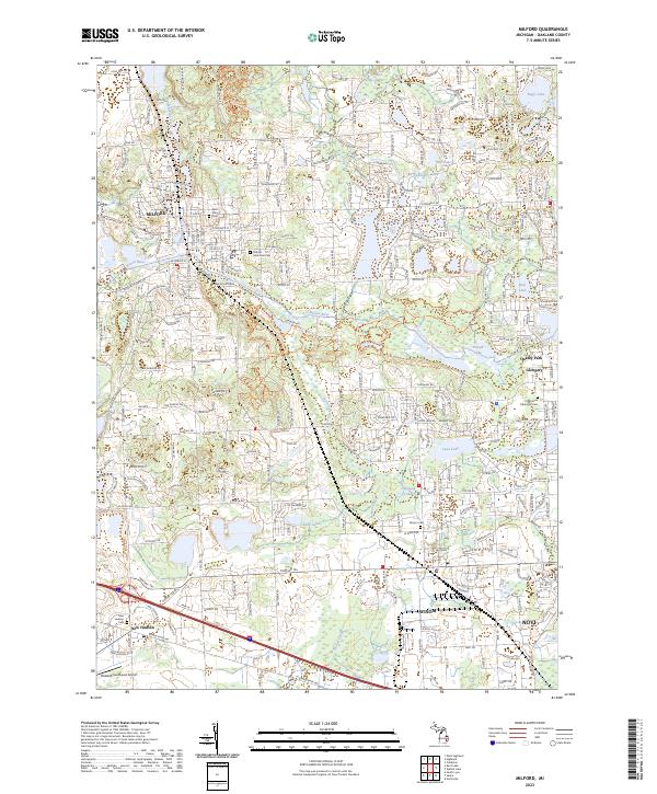 US Topo 7.5-minute map for Milford MI