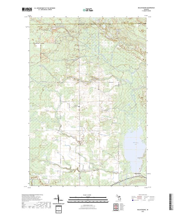 US Topo 7.5-minute map for Millecoquins MI