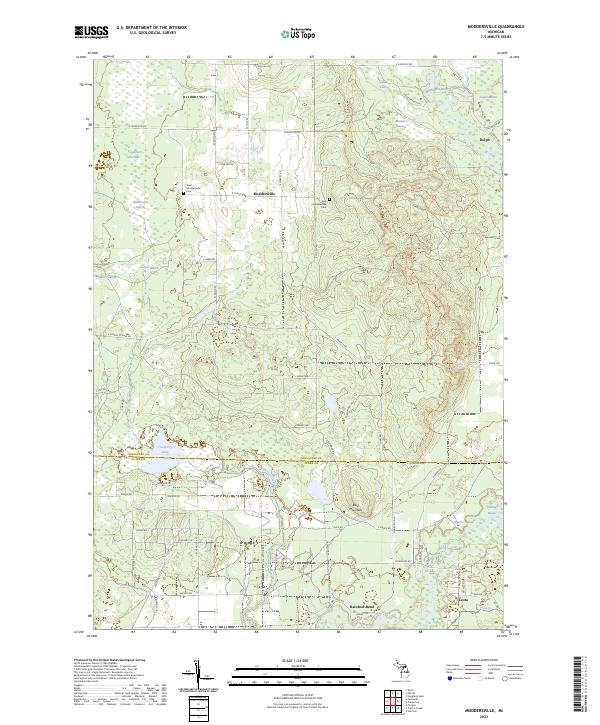 US Topo 7.5-minute map for Moddersville MI
