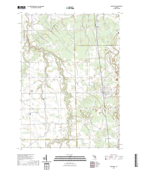 US Topo 7.5-minute map for Montrose MI