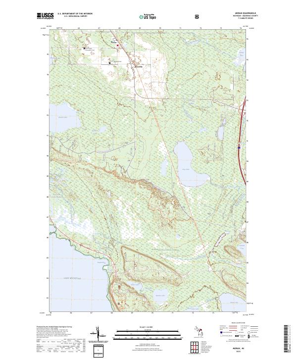 US Topo 7.5-minute map for Moran MI