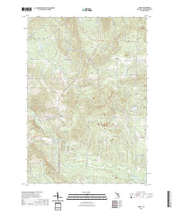 US Topo 7.5-minute map for Morey MI