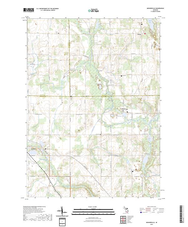 US Topo 7.5-minute map for Mosherville MI