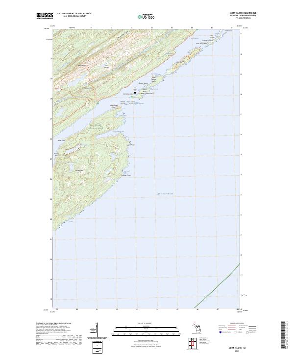 US Topo 7.5-minute map for Mott Island MI
