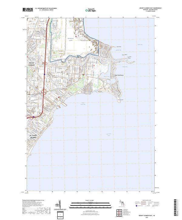 US Topo 7.5-minute map for Mount Clemens East MI