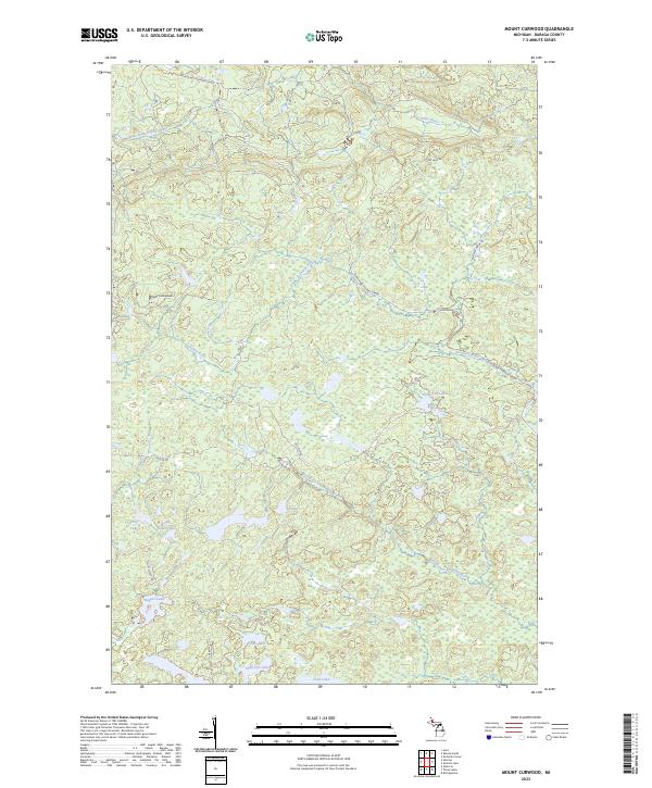 US Topo 7.5-minute map for Mount Curwood MI