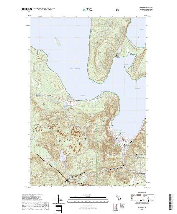 US Topo 7.5-minute map for Munising MI